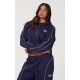 PRETTYLITTLETHING Navy Embroidered Contrast Piping Sweatshirt PRETTYLITTLETHING Navy Embroidered Contrast Piping Sweatshirt