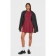 Wine Stretch Woven Racer Pleated Shift Dress Wine Stretch Woven Racer Pleated Shift Dress
