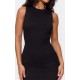 Black Basic Knitted Bodycon Dress Black Basic Knitted Bodycon Dress