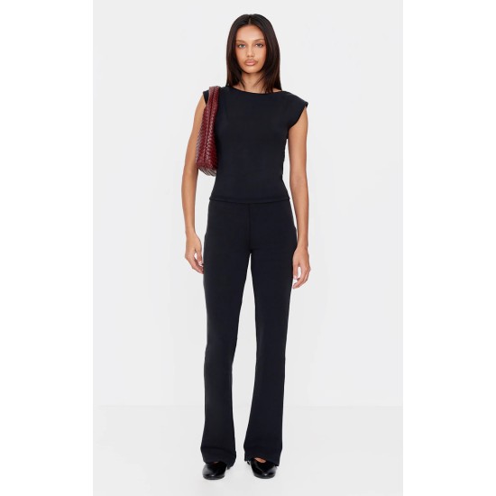 Black Premium Soft Touch Skinny Flare Pants Black Premium Soft Touch Skinny Flare Pants