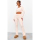 Cream Rib Fold Over Waist Flared Pants Cream Rib Fold Over Waist Flared Pants