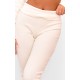 Cream Rib Fold Over Waist Flared Pants Cream Rib Fold Over Waist Flared Pants
