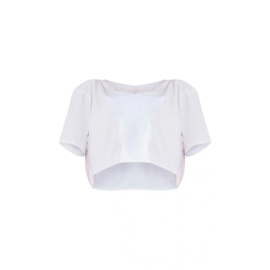Cotton White Oversized Crop T-Shirt Cotton White Oversized Crop T-Shirt