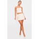 Cream Bow Detail Tie Neck Halterneck Crop Top Cream Bow Detail Tie Neck Halterneck Crop Top
