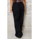 Petite Black Denim Frayed Tie Waist Wide Leg Jeans Petite Black Denim Frayed Tie Waist Wide Leg Jeans