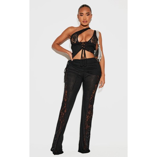 Shape Black Lace Up Bralet Top Shape Black Lace Up Bralet Top