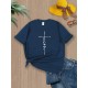 Women’s Faith Print Short Sleeve T-Shirt, Casual Tee, Slight Stretch Round Neck Top – PRYCUS MITCHELL INC Women’s Faith Print Short Sleeve T-Shirt, Casual Tee, Slight Stretch Round Neck Top – PRYCUS MITCHELL INC