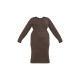 Plus Chocolate Knitted Seam Front Midaxi Dress Plus Chocolate Knitted Seam Front Midaxi Dress