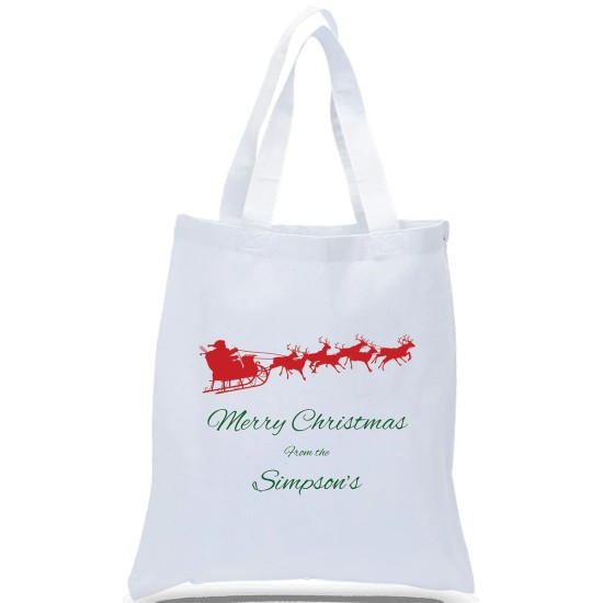 Personalized Christmas Gift Tote Bag Personalized Christmas Gift Tote Bag