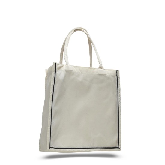 Canvas Tote Bag with Stripe Canvas Tote Bag with Stripe