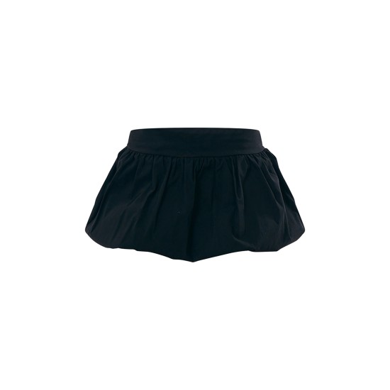 Black Stretch Woven Micro Mini Puffball Skirt Black Stretch Woven Micro Mini Puffball Skirt