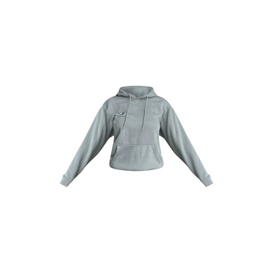 PRETTYLITTLETHING Charcoal Grey Logo Badge Detail Oversized Hoodie PRETTYLITTLETHING Charcoal Grey Logo Badge Detail Oversized Hoodie