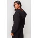 PRETTYLITTLETHING Black Elasticated Hem Zip Up Hoodie PRETTYLITTLETHING Black Elasticated Hem Zip Up Hoodie