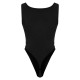 Black Basic Slinky Scoop Neck Bodysuit Black Basic Slinky Scoop Neck Bodysuit
