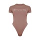 PRETTYLITTLETHING Toffee Logo Short Sleeved Bodysuit PRETTYLITTLETHING Toffee Logo Short Sleeved Bodysuit