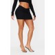 Shape Black Fold Over Ribbed Mini Skirt Shape Black Fold Over Ribbed Mini Skirt