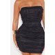 Shape Black Mesh Corset Detail Ruched Bodycon Dress Shape Black Mesh Corset Detail Ruched Bodycon Dress