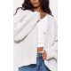 Grey Chunky Knit Slouchy Cardigan Grey Chunky Knit Slouchy Cardigan