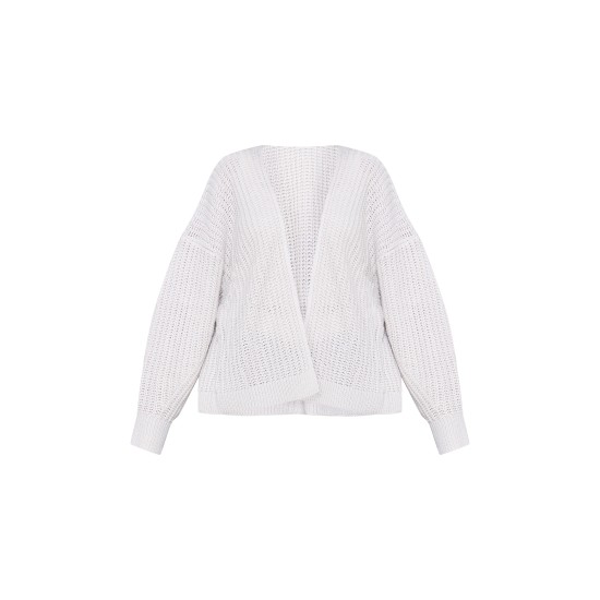 Grey Chunky Knit Slouchy Cardigan Grey Chunky Knit Slouchy Cardigan