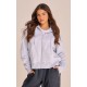 Grey Marl Oversized Hooded Zip Up Sweat Hoodie Grey Marl Oversized Hooded Zip Up Sweat Hoodie