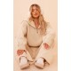 Stone Chunky Knitted Zip Up Oversized Sweater Stone Chunky Knitted Zip Up Oversized Sweater
