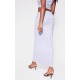 Grey Marl Foldover Cotton Maxi Skirt Grey Marl Foldover Cotton Maxi Skirt