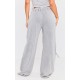 Shape Light Grey Washed Double Waistband Pocket Detail Wide Leg Sweatpants Shape Light Grey Washed Double Waistband Pocket Detail Wide Leg Sweatpants