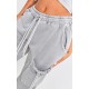 Shape Light Grey Washed Double Waistband Pocket Detail Wide Leg Sweatpants Shape Light Grey Washed Double Waistband Pocket Detail Wide Leg Sweatpants