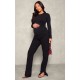 Maternity Black Long Sleeve Basic Fitted Top Maternity Black Long Sleeve Basic Fitted Top