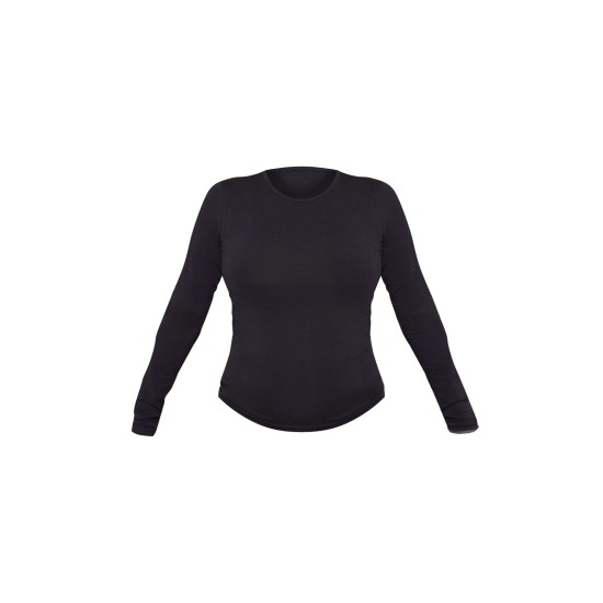 Maternity Black Long Sleeve Basic Fitted Top Maternity Black Long Sleeve Basic Fitted Top
