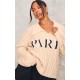 Plus Stone Cable Knit Embroidered Oversized Sweater Plus Stone Cable Knit Embroidered Oversized Sweater