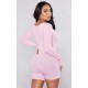 Shape Light Pink Snatched Ribbed Long Sleeve Unitard Shape Light Pink Snatched Ribbed Long Sleeve Unitard