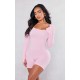 Shape Light Pink Snatched Ribbed Long Sleeve Unitard Shape Light Pink Snatched Ribbed Long Sleeve Unitard