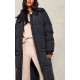 Tall Black Maxi Longline Hooded Puffer Coat Tall Black Maxi Longline Hooded Puffer Coat