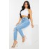 Petite Light Wash Ripped Skinny Jeans