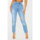 Petite Light Wash Ripped Skinny Jeans Petite Light Wash Ripped Skinny Jeans