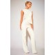 Cream Tailored Side Ruched Asymmetric Hem Longline Top Cream Tailored Side Ruched Asymmetric Hem Longline Top