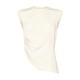 Cream Tailored Side Ruched Asymmetric Hem Longline Top Cream Tailored Side Ruched Asymmetric Hem Longline Top