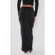 Black Premium Soft Touch Low Rise Maxi Skirt Black Premium Soft Touch Low Rise Maxi Skirt
