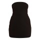 Black Stretch Woven Bandeau Shift Dress Black Stretch Woven Bandeau Shift Dress