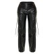 Shape Black Lace Up Faux Leather Pants Shape Black Lace Up Faux Leather Pants