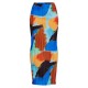 Blue Abstract Print Plisse Maxi Skirt Blue Abstract Print Plisse Maxi Skirt