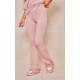 PRETTYLITTLETHING Light Pink Printed Flared Pants PRETTYLITTLETHING Light Pink Printed Flared Pants