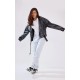 Black Faux Leather Relaxed Fit Belted Biker Jacket Black Faux Leather Relaxed Fit Belted Biker Jacket
