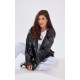 Black Faux Leather Relaxed Fit Belted Biker Jacket Black Faux Leather Relaxed Fit Belted Biker Jacket