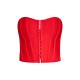 Dusty Red Bandage Hook And Eye Structured Corset Dusty Red Bandage Hook And Eye Structured Corset
