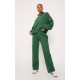 PRETTYLITTLETHING Forest Green Logo Embroidered Wide Leg Sweatpants PRETTYLITTLETHING Forest Green Logo Embroidered Wide Leg Sweatpants