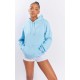 Baby Blue Oversized Fit Sweat Hoodie Baby Blue Oversized Fit Sweat Hoodie