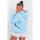 Baby Blue Oversized Fit Sweat Hoodie Baby Blue Oversized Fit Sweat Hoodie