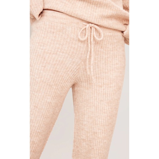 Petite Oatmeal Knit Wide Leg Pants Petite Oatmeal Knit Wide Leg Pants